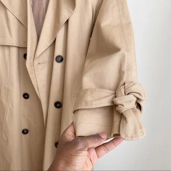 TopShop tan trench coat size US 2